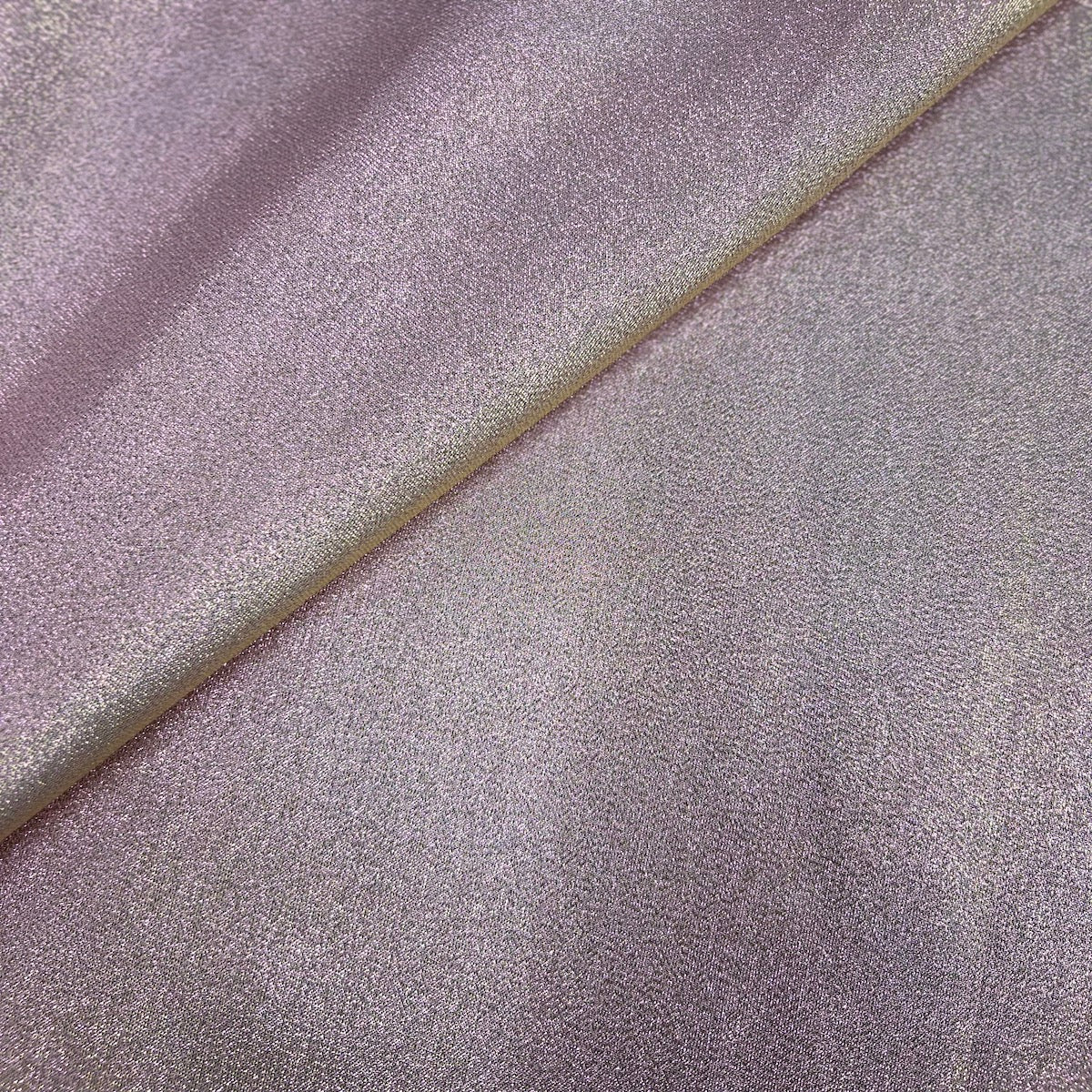 Iridescent Glitter Lurex Faux Satin Fabric | Spandex Palace