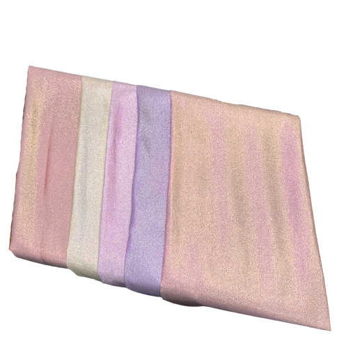 Iridescent Glitter Lurex Faux Satin Fabric | Spandex Palace