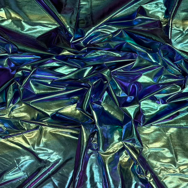 Metallic Iridescent Foil Spandex Fabric