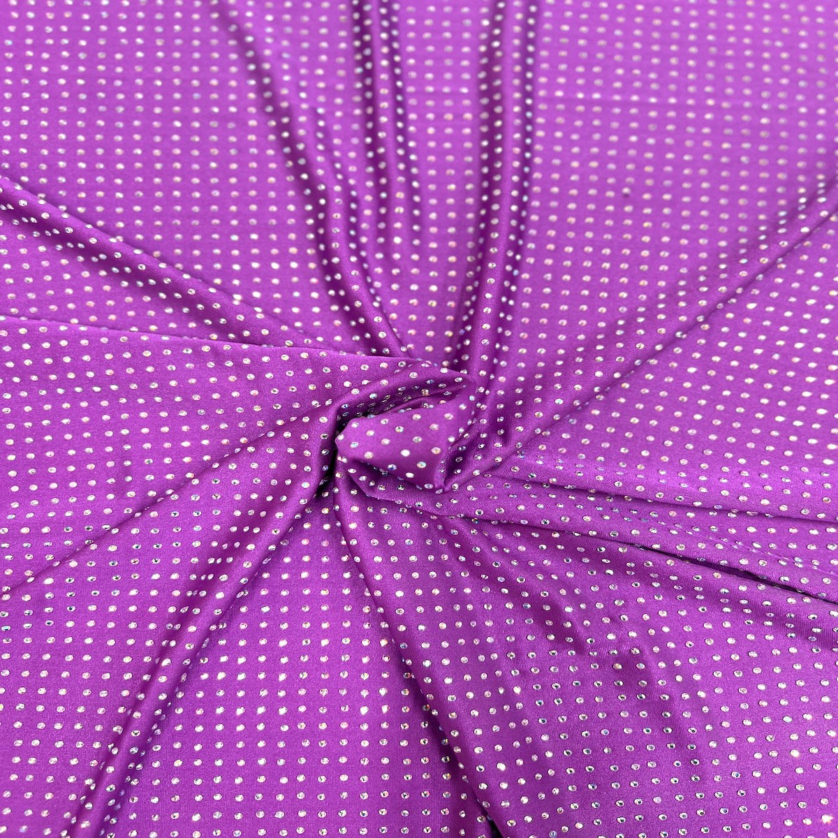 Iridescent AB Rhinestone | Spandex Fabric