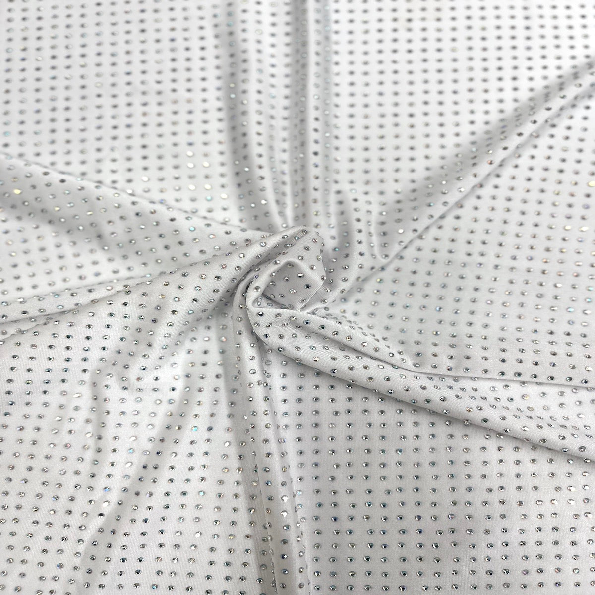 Iridescent AB Rhinestone | Spandex Fabric