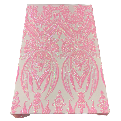 Catina Damask Stretch Sequins Fabric | Spandex Palace