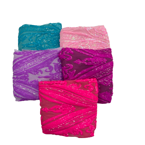 Catina Damask Stretch Sequins Fabric | Spandex Palace