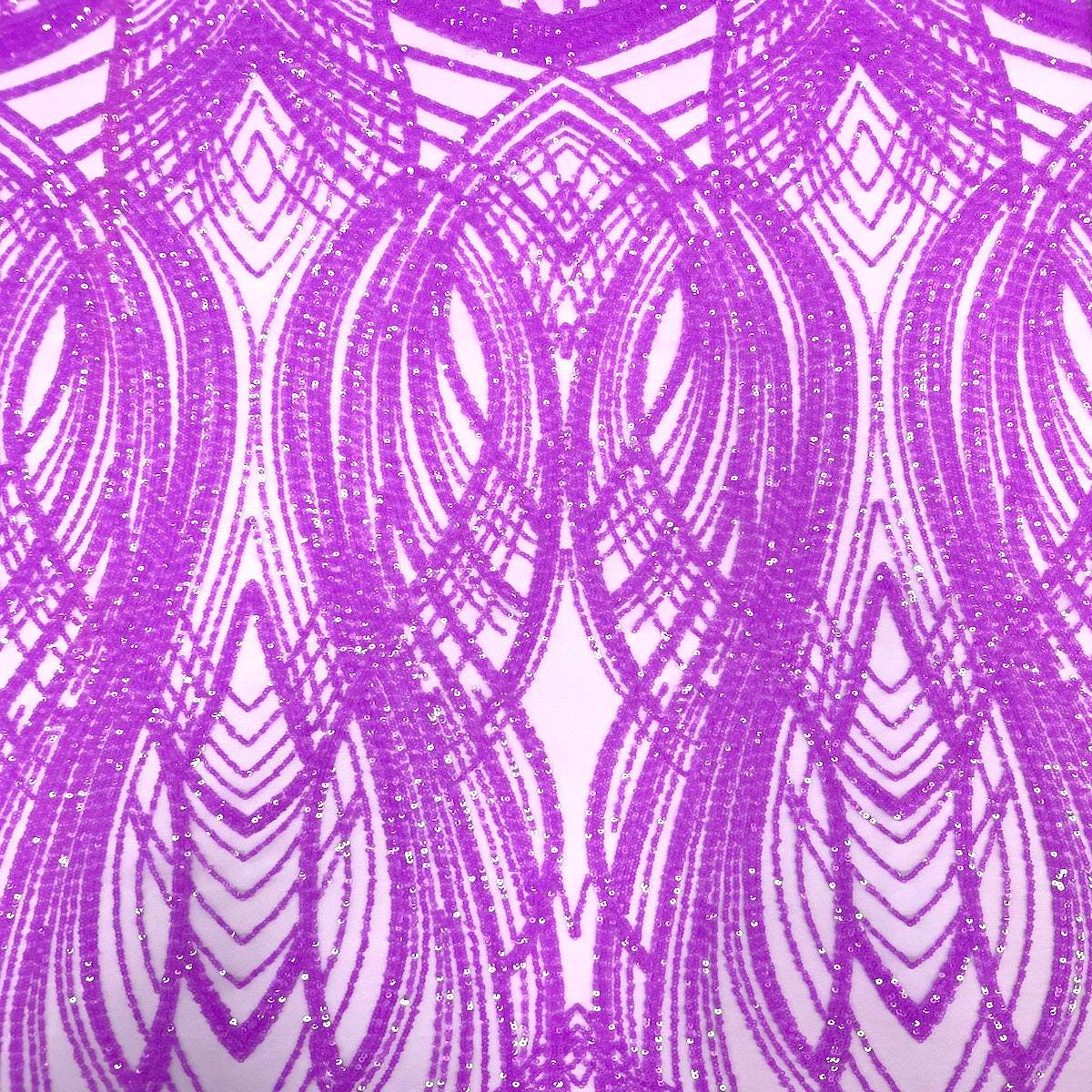 Selena Wave Stretch Sequins Fabric | Spandex Palace