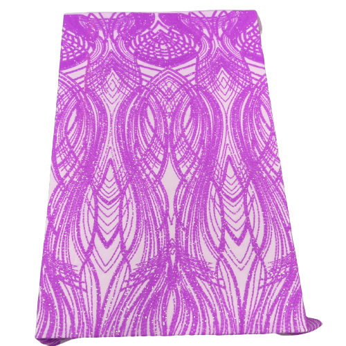 Selena Wave Stretch Sequins Fabric | Spandex Palace