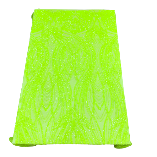 Selena Wave Stretch Sequins Fabric | Spandex Palace