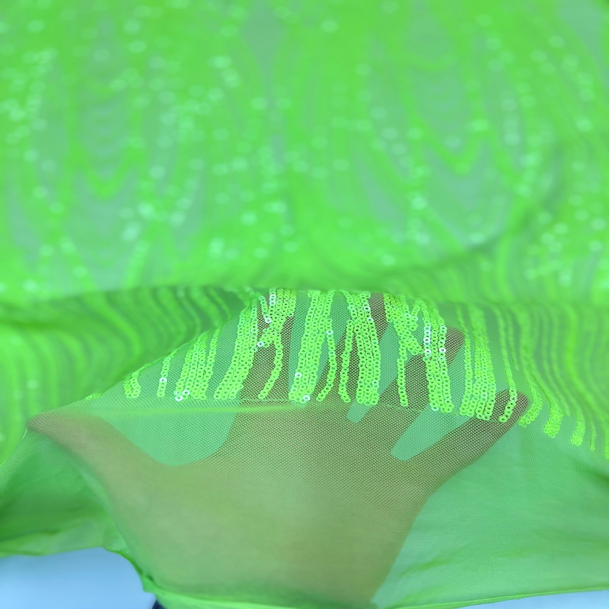 Selena Wave Stretch Sequins Fabric | Spandex Palace