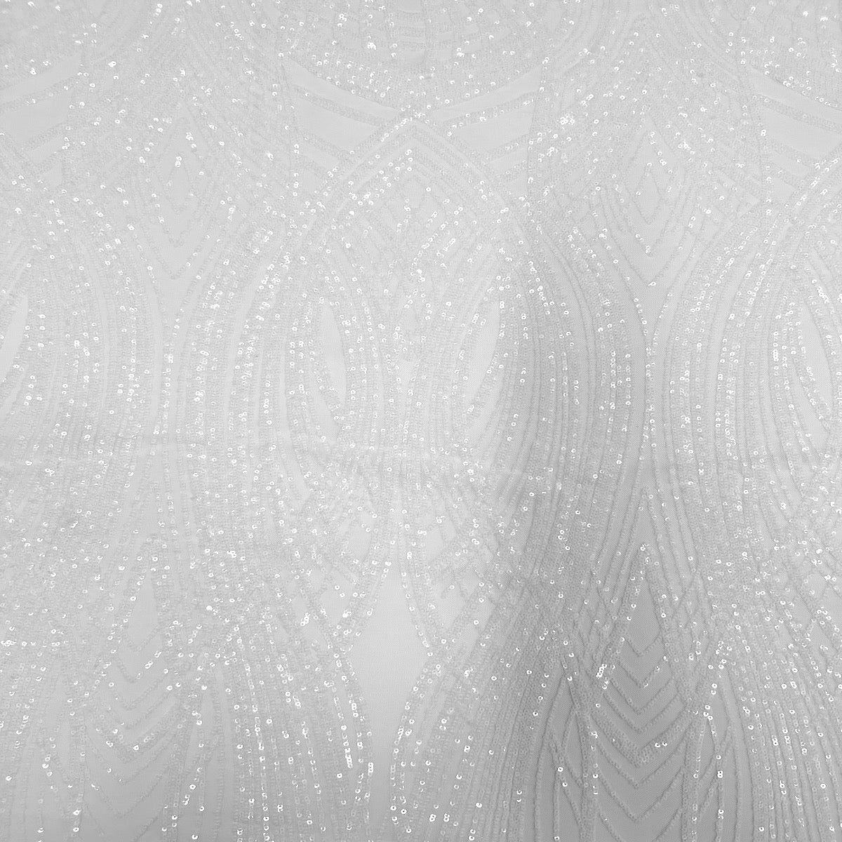 Selena Wave Stretch Sequins Fabric | Spandex Palace