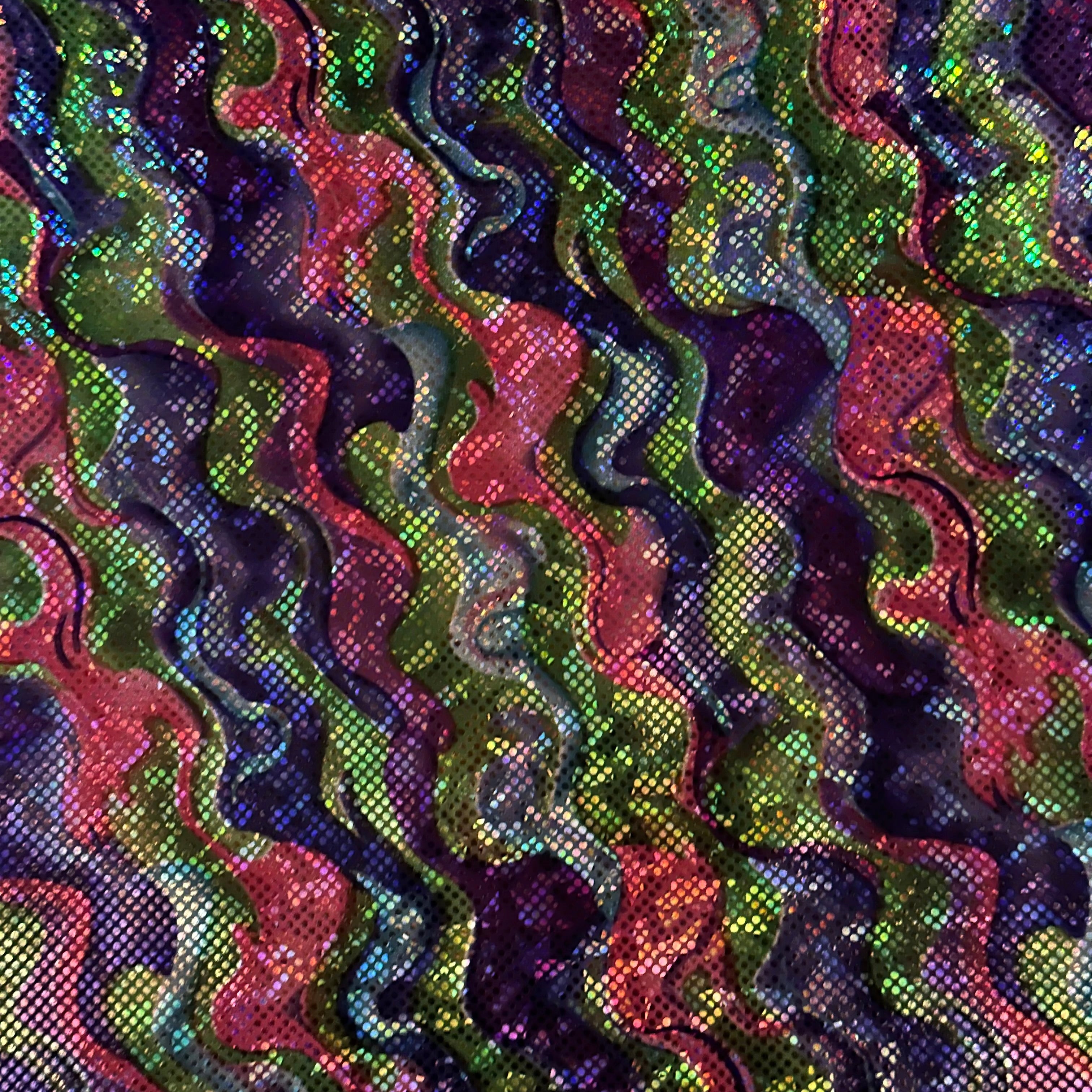 Water Canon Hologram: Discover Stretch Polyester Spandex Fabric | Spandex Palace Purple Hot pink