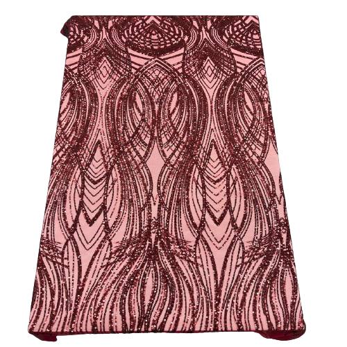 Selena Wave Stretch Sequins Fabric | Spandex Palace