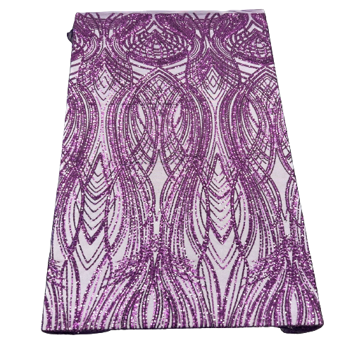 Selena Wave Stretch Sequins Fabric | Spandex Palace