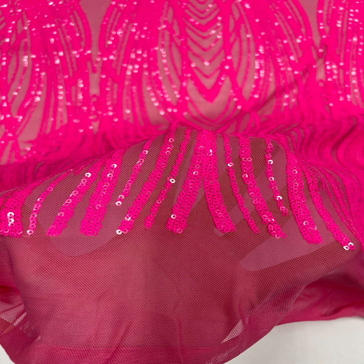 Selena Wave Stretch Sequins Fabric | Spandex Palace