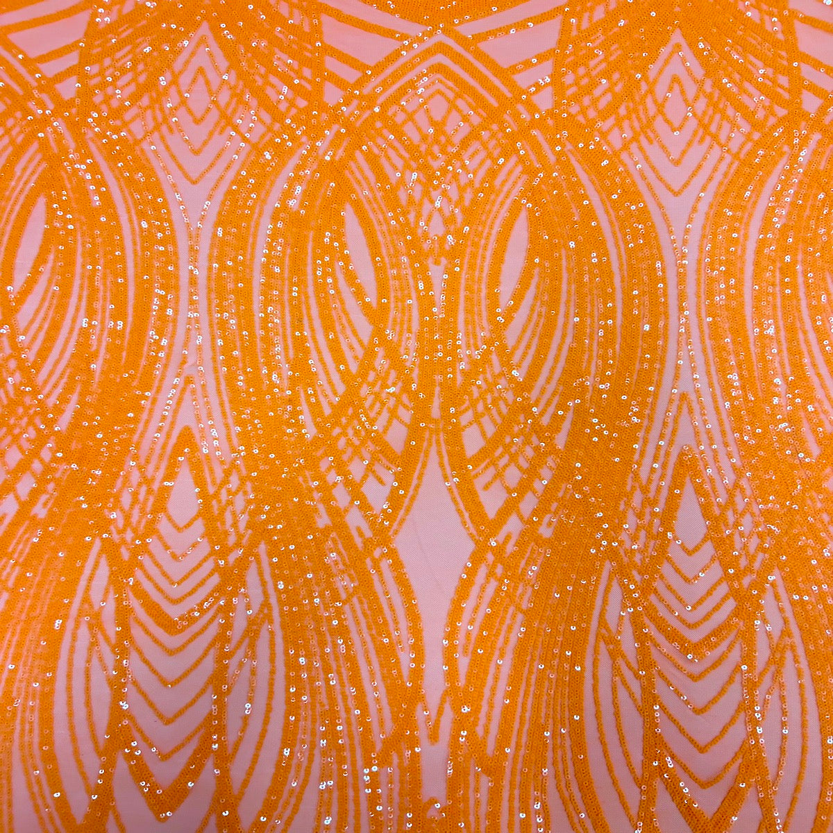 Selena Wave Stretch Sequins Fabric | Spandex Palace