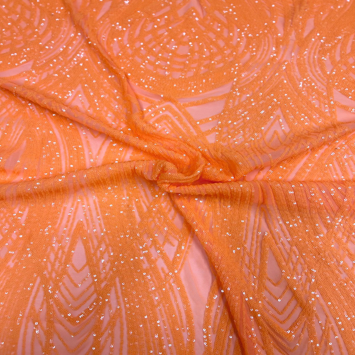 Selena Wave Stretch Sequins Fabric | Spandex Palace