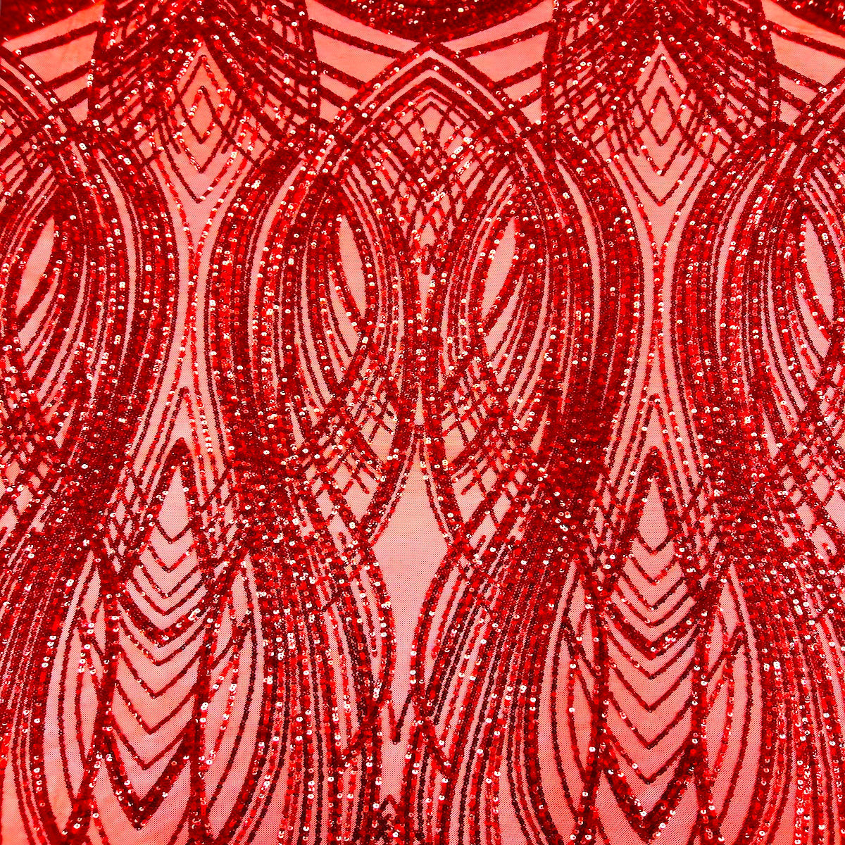 Selena Wave Stretch Sequins Fabric | Spandex Palace