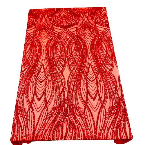 Selena Wave Stretch Sequins Fabric | Spandex Palace