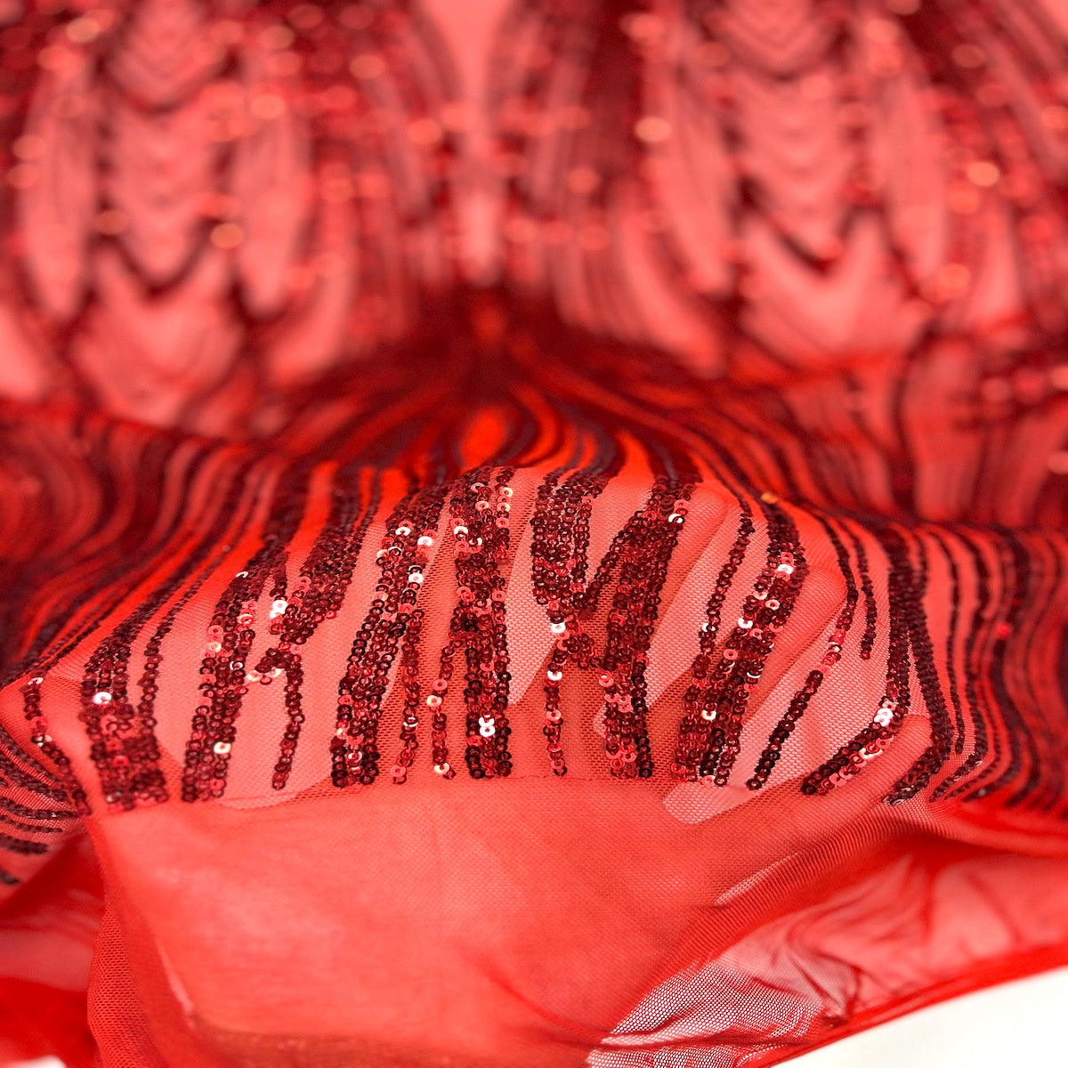 Selena Wave Stretch Sequins Fabric | Spandex Palace