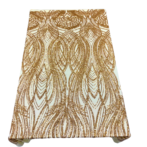 Selena Wave Stretch Sequins Fabric | Spandex Palace