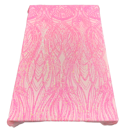 Selena Wave Stretch Sequins Fabric | Spandex Palace