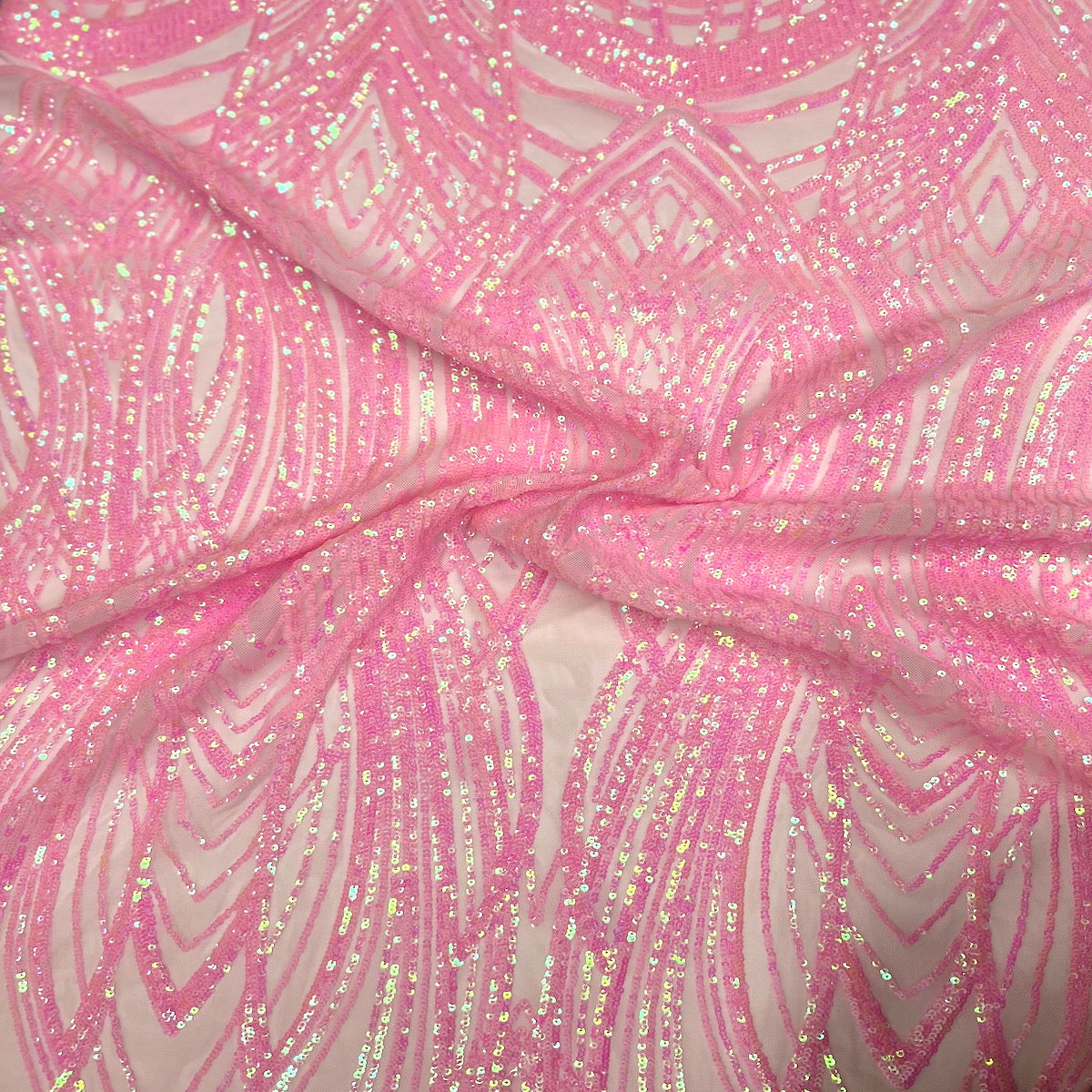 Selena Wave Stretch Sequins Fabric | Spandex Palace