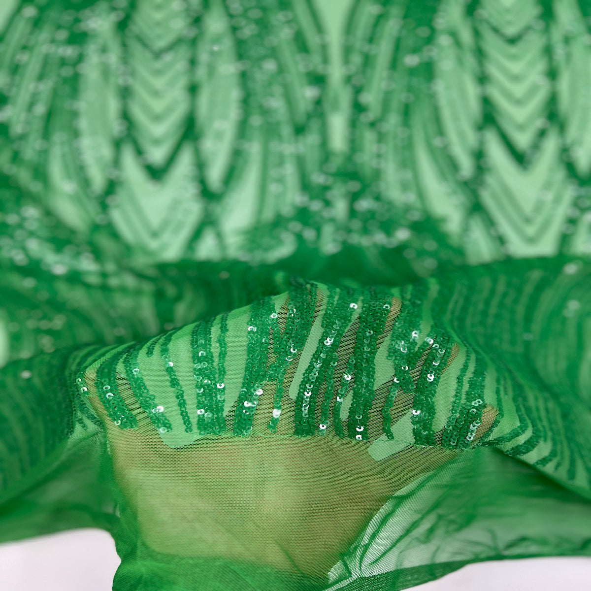 Selena Wave Stretch Sequins Fabric | Spandex Palace