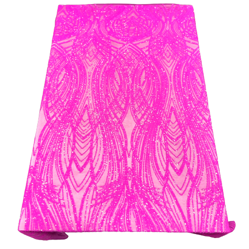 Selena Wave Stretch Sequins Fabric | Spandex Palace