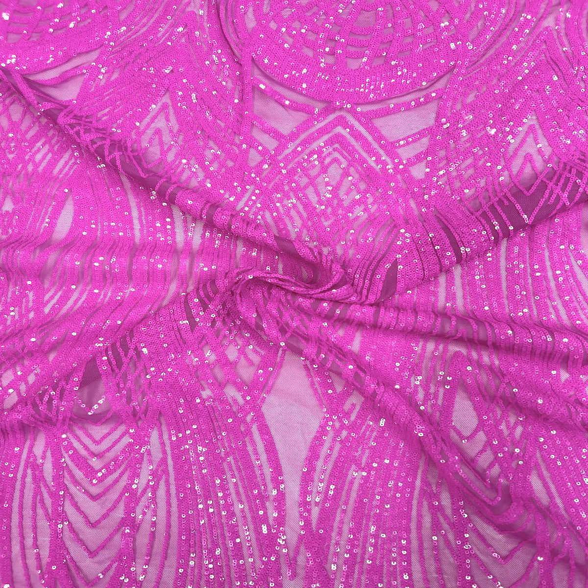 Selena Wave Stretch Sequins Fabric | Spandex Palace