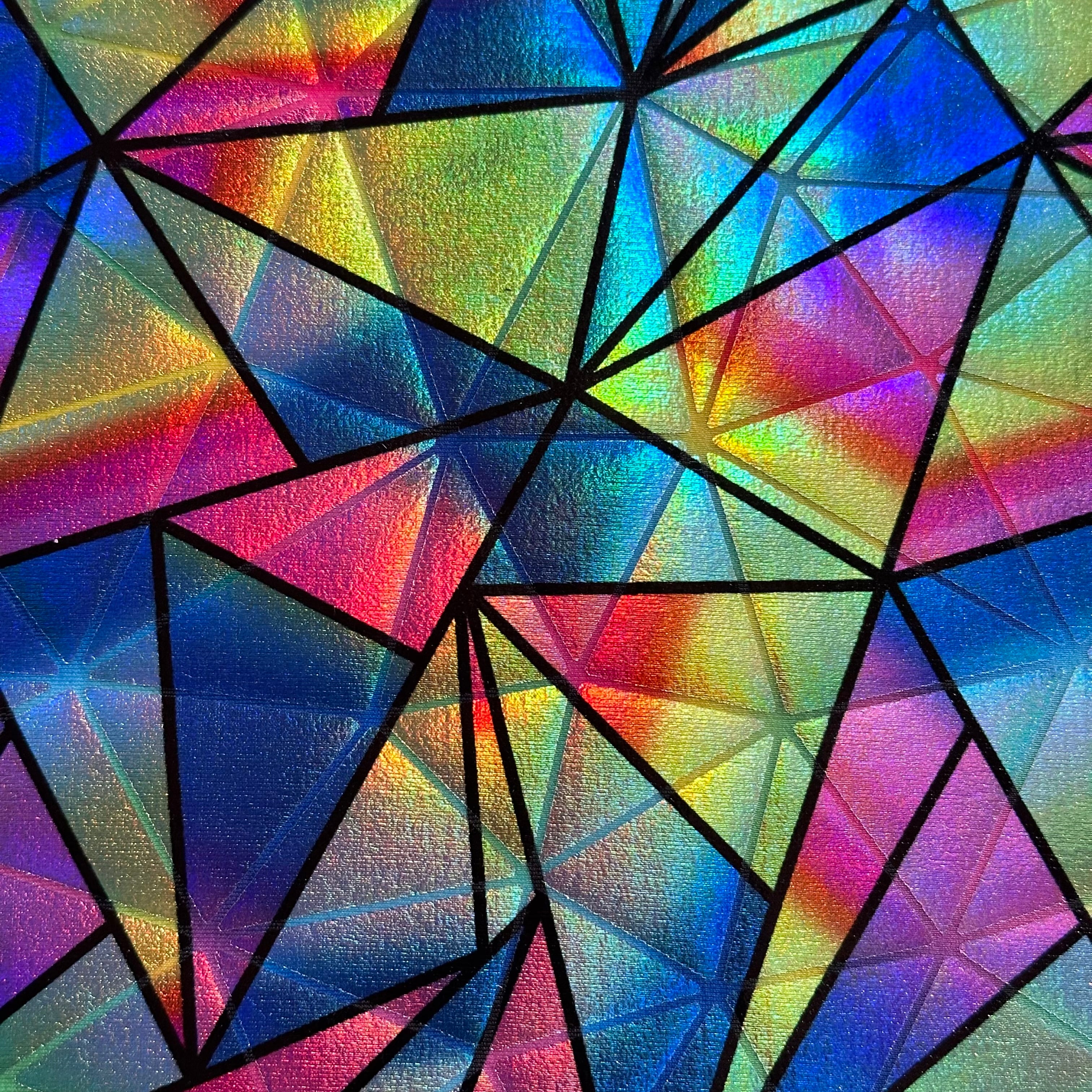 Prismatic Holographic Spandex Foil | Spandex Palace  Multi Rainbow
