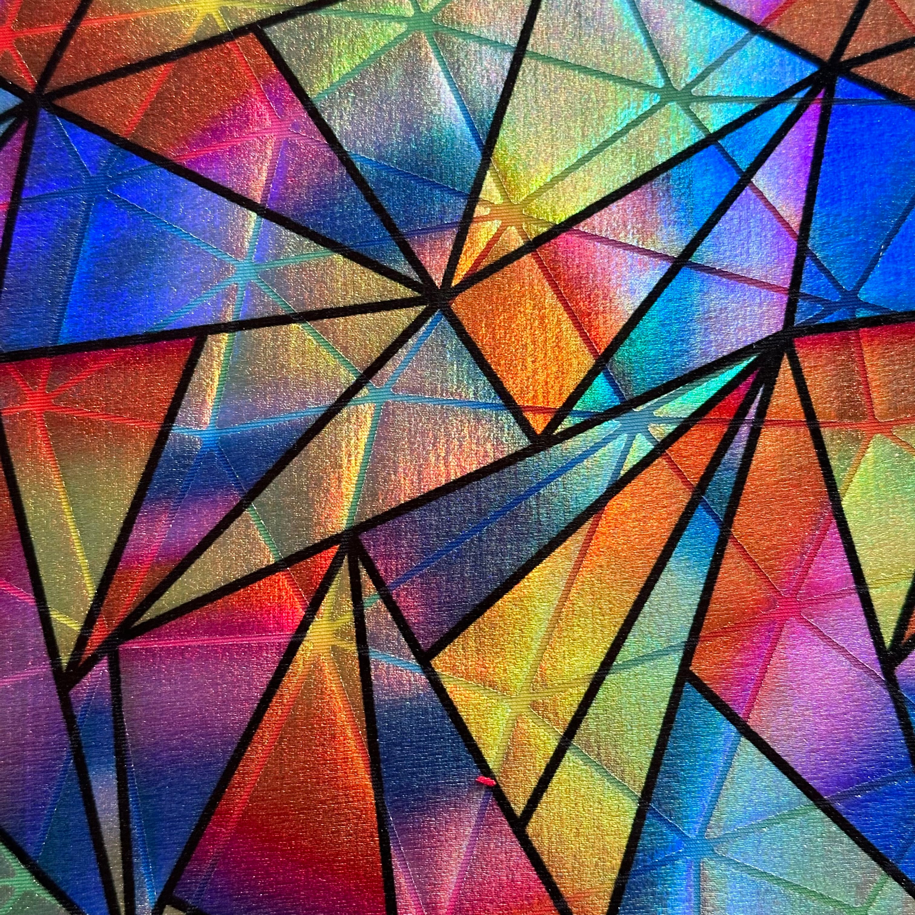 Prismatic Holographic Spandex Foil | Spandex Palace Multi Rainbow
