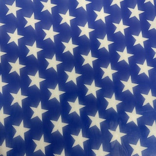 Classic Star Print Spandex Elite 4-Way Stretch Mesh | Spandex Palace Royal White