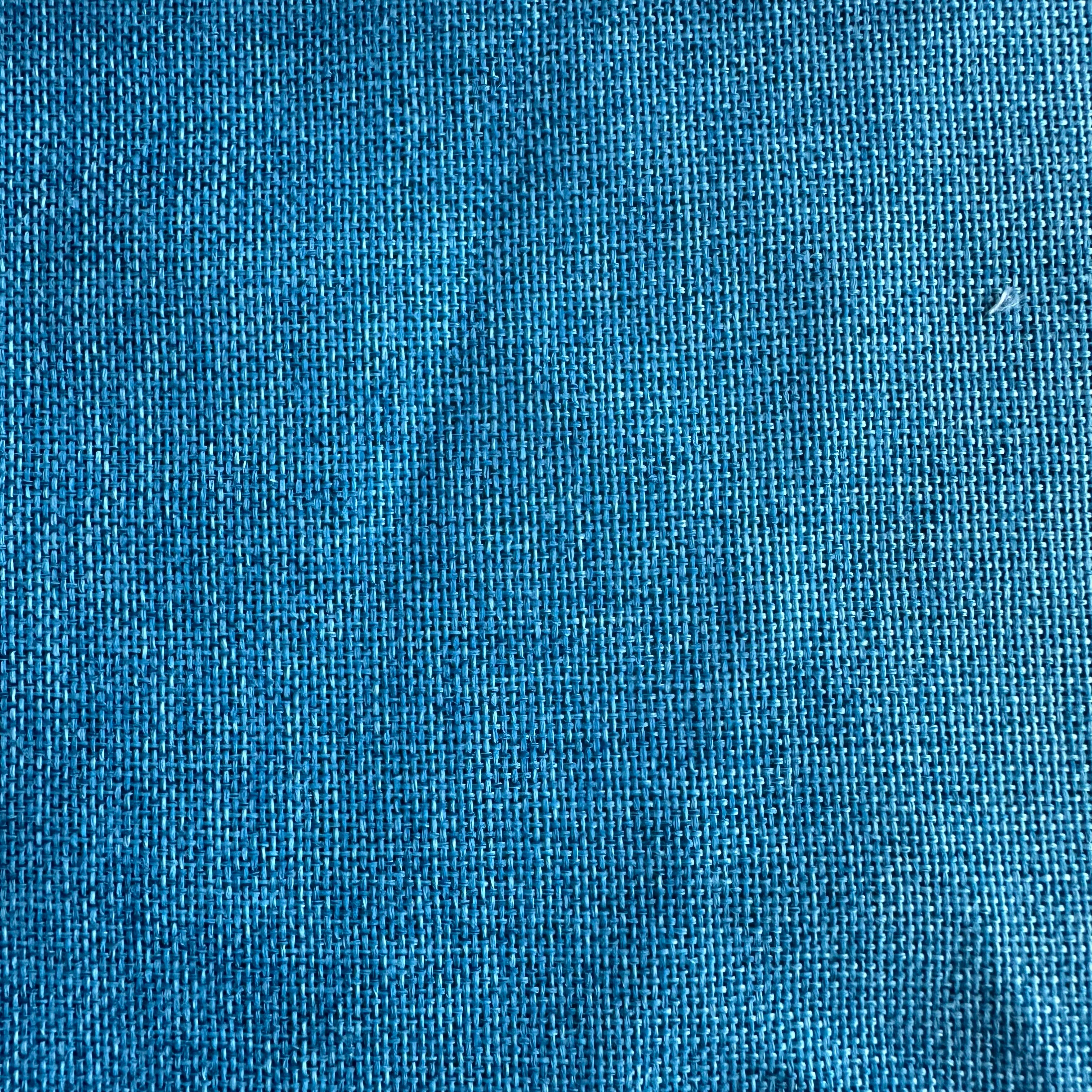 Vintage-Inspired Linen Burlap: Polyester Fabric Seablue