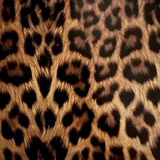 Leopard Print Vegan Leather - 2-Way Stretch PU Polyester Fabric | Spandex Palace
