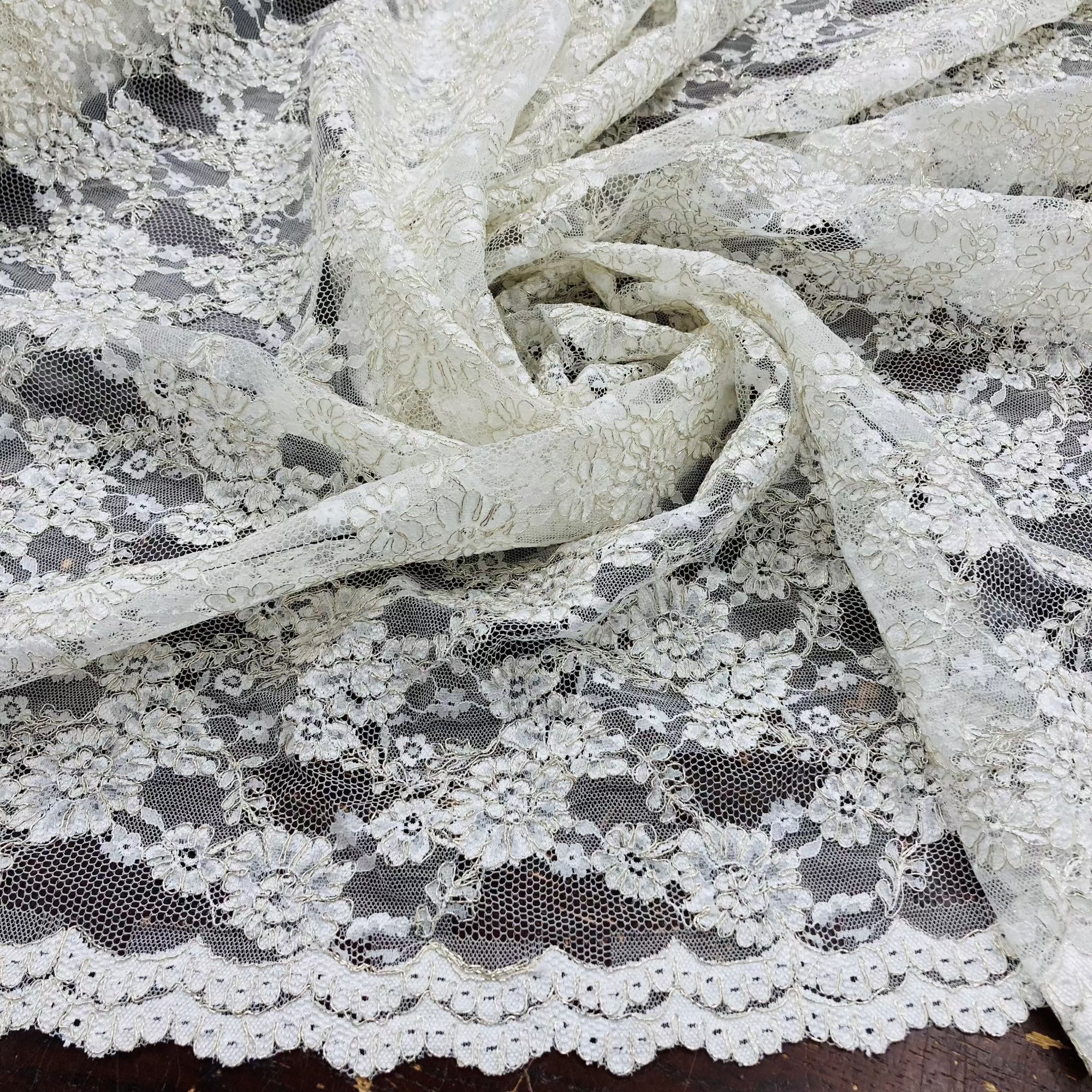 Corded Bridal Lace Fabric for Wedding, Quinceañera & Festa Dresses | Lace USA - 95994W