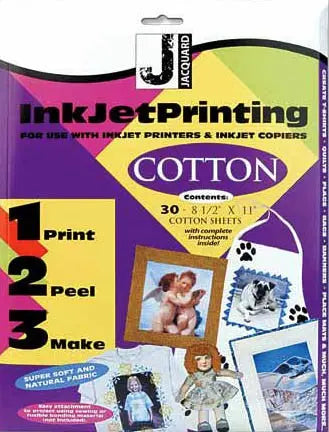 Jacquard Inkjet Cotton 8 1/2in x 11in 30ct
