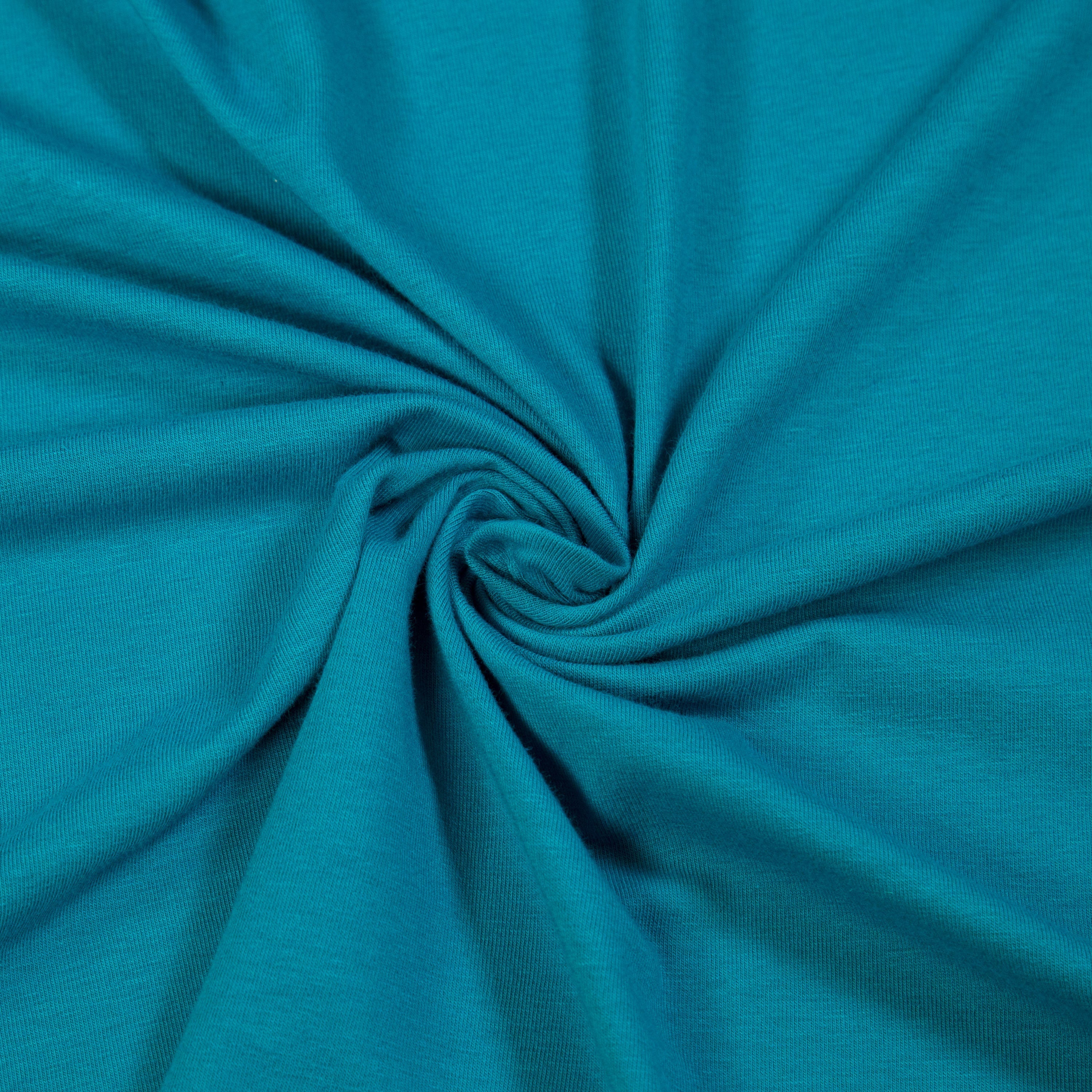 FabricLA 10 oz Cotton Spandex Jersey Knit Fabric – 4-Way Stretch | Jade