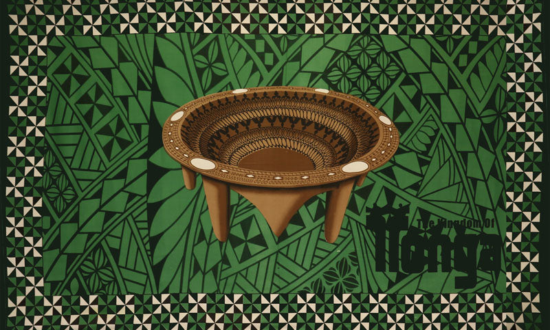 Kingdom of Tonga Kava Bowl All Around Border Sarong | Islands Fabric