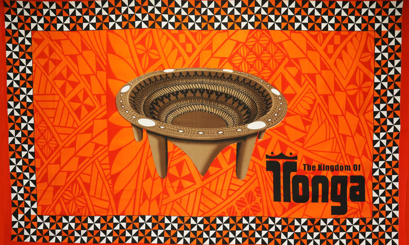 Kingdom of Tonga Kava Bowl All Around Border Sarong | Islands Fabric