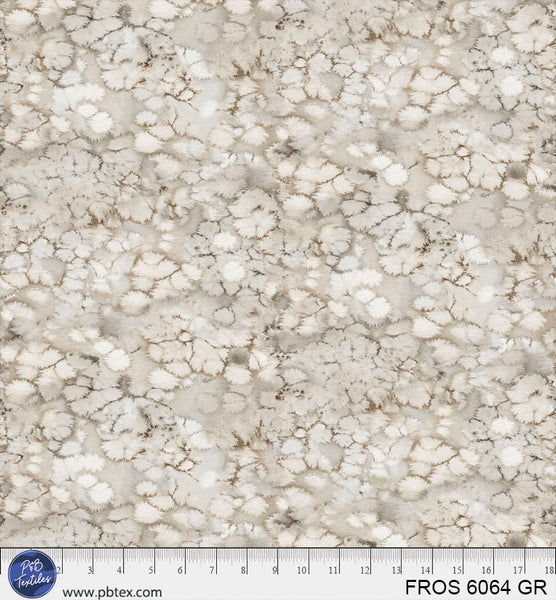 Light Grey Frost FROS-6064-GR Cotton 44/45 Fabric Per Yard