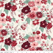 Love You Always Main Cream Cotton 43"/44" Fabric Per Yard