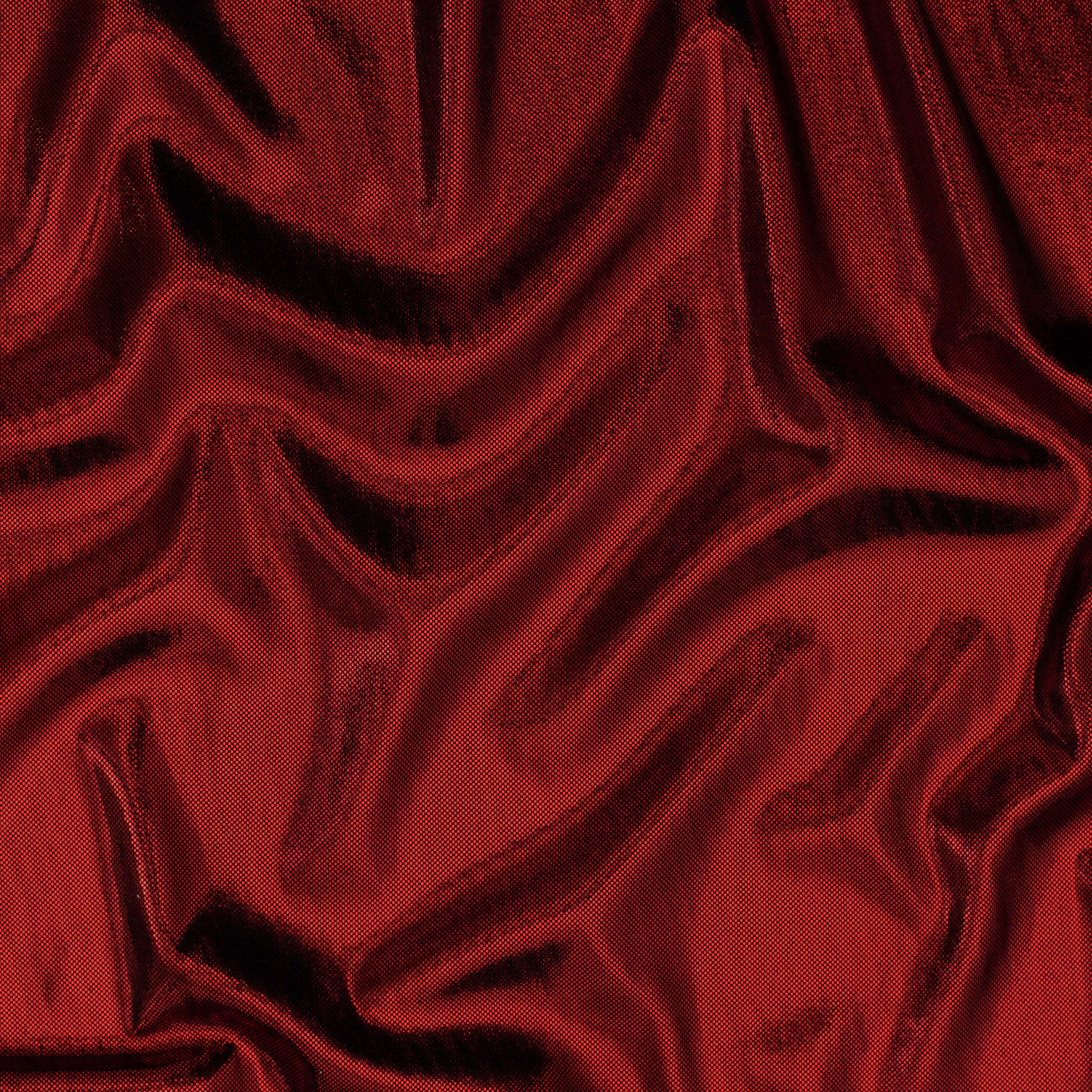 Bohemian Magic Illusion on Nylon Spandex Tricot Fabric | Spandex Palace Black Red