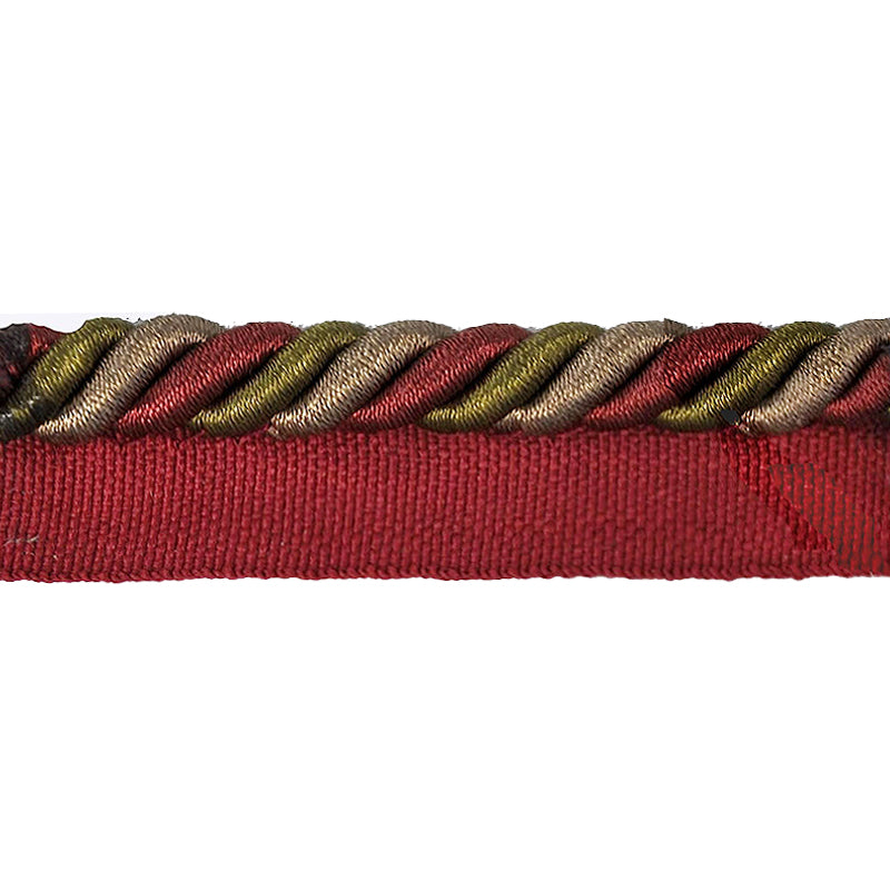 Milante Collection - 3/8" CORD WITH LIP (50 Yard Roll) - BC-1023-18/16 Brown and Rust
