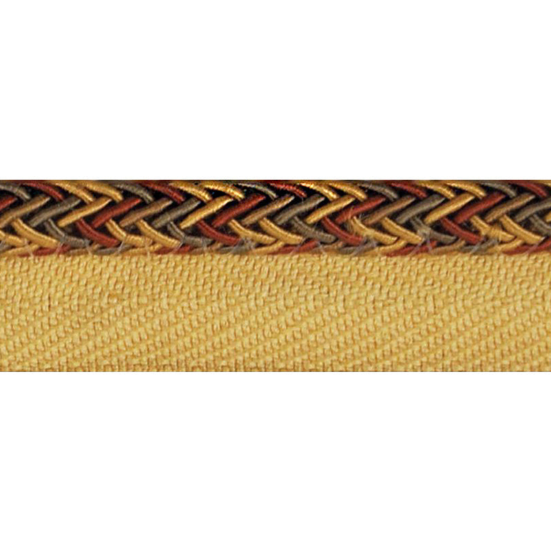 Mulberry Collection - 1/4" Width CORD WITH LIP (25 Yard Roll) - BC-10002-88/61 Mocha and Rusr