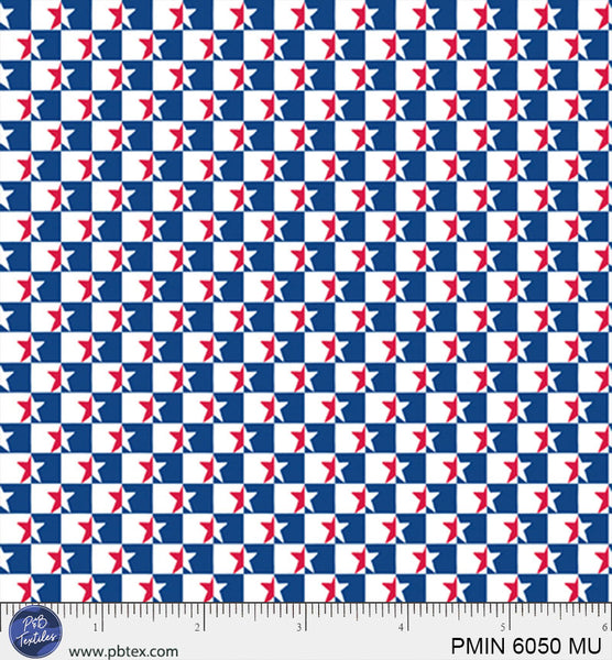 Multi Patriotic Minis PMIN-6050-MU Cotton 44”/45” Fabric Per Yard