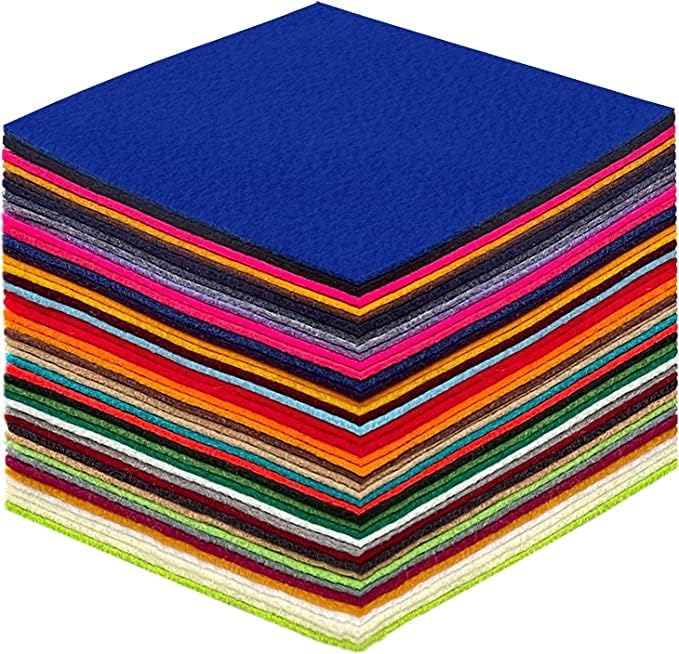 FabricLA Acrylic Felt Craft Sheet Packs – Multi Color | 100% Acrylic Felt Sheets Assortment for DIY & Crafts
