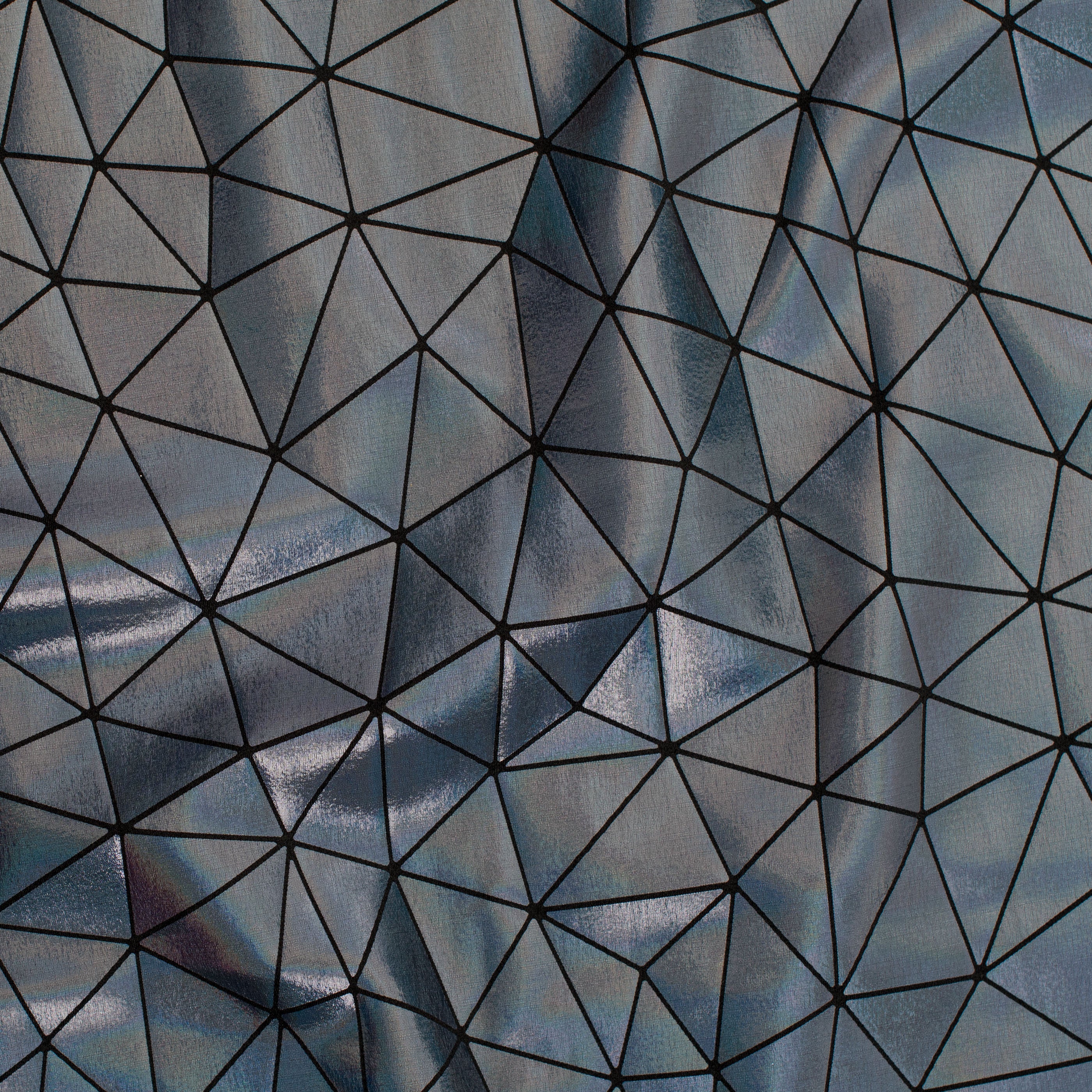 Bohemian Laser Hologram Nylon Spandex Fabric | Spandex palace Black Black