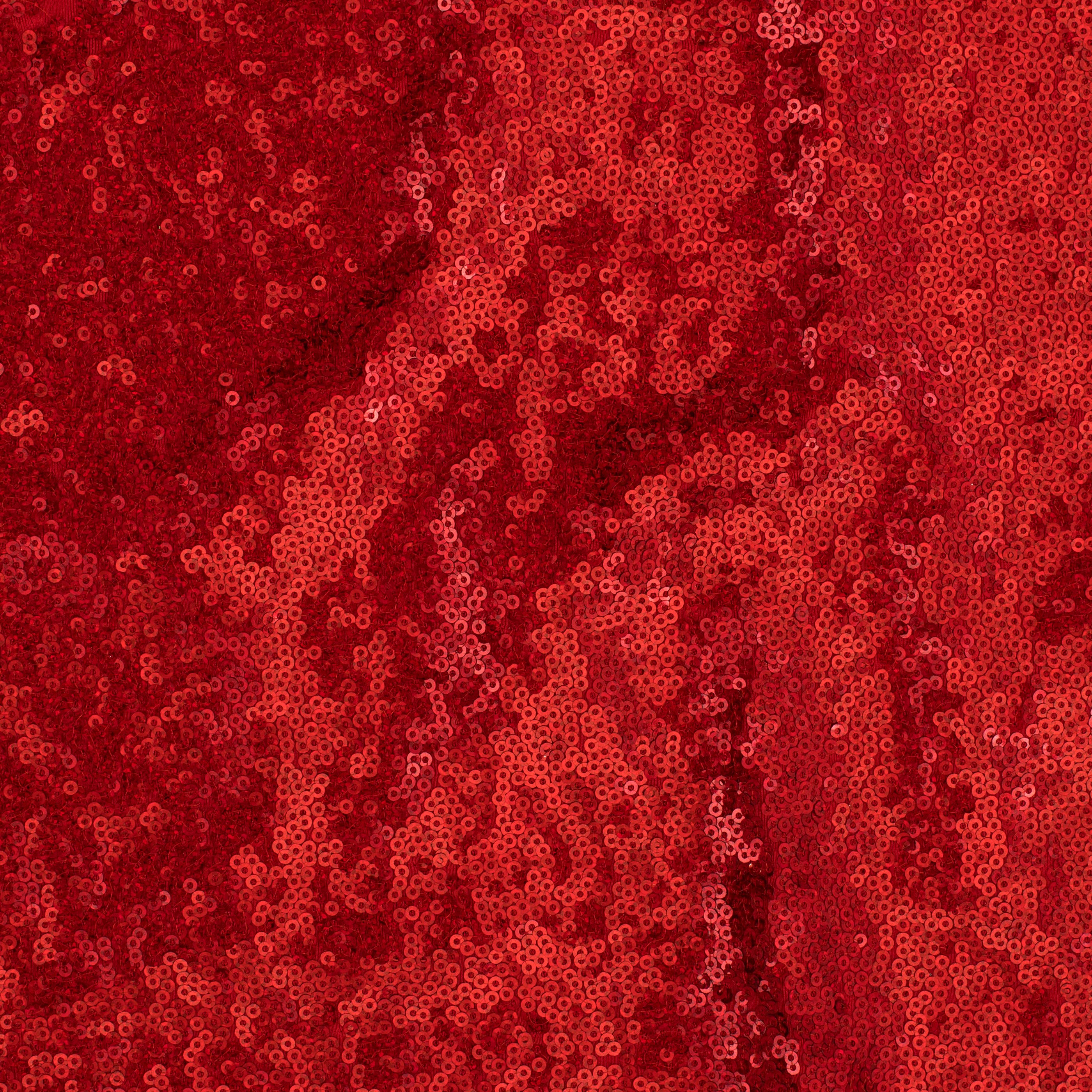 4 Way Stretch Polyester Spandex Full Cover Sequins | Spandex Palace   Red