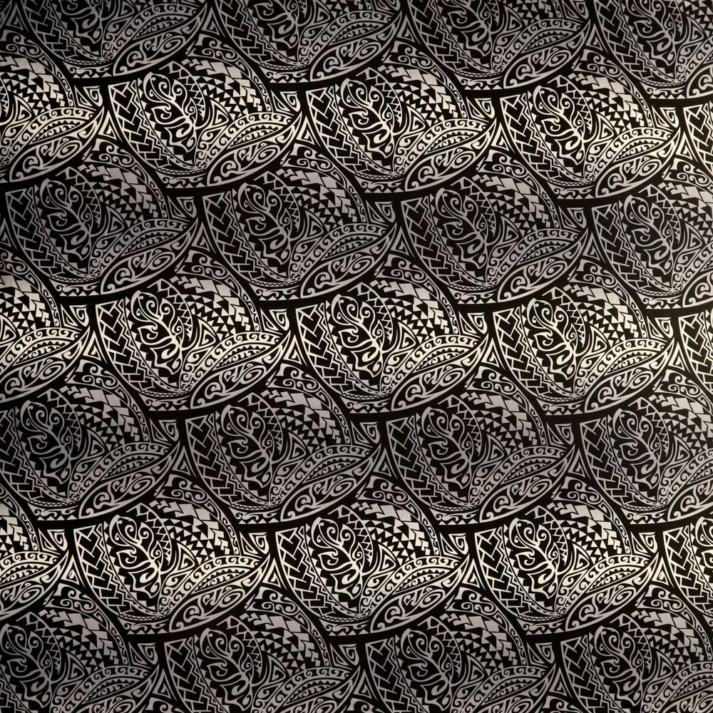 Traditional Polynesian Tattoo Gradient Design Fabric| Cotton-Poplin | Spandex Palace