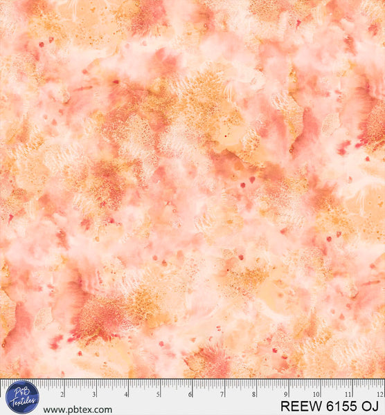 Orange / Coral Underwater Reef 108" REEW-6155-OJ Cotton Wideback Fabric Per Yard
