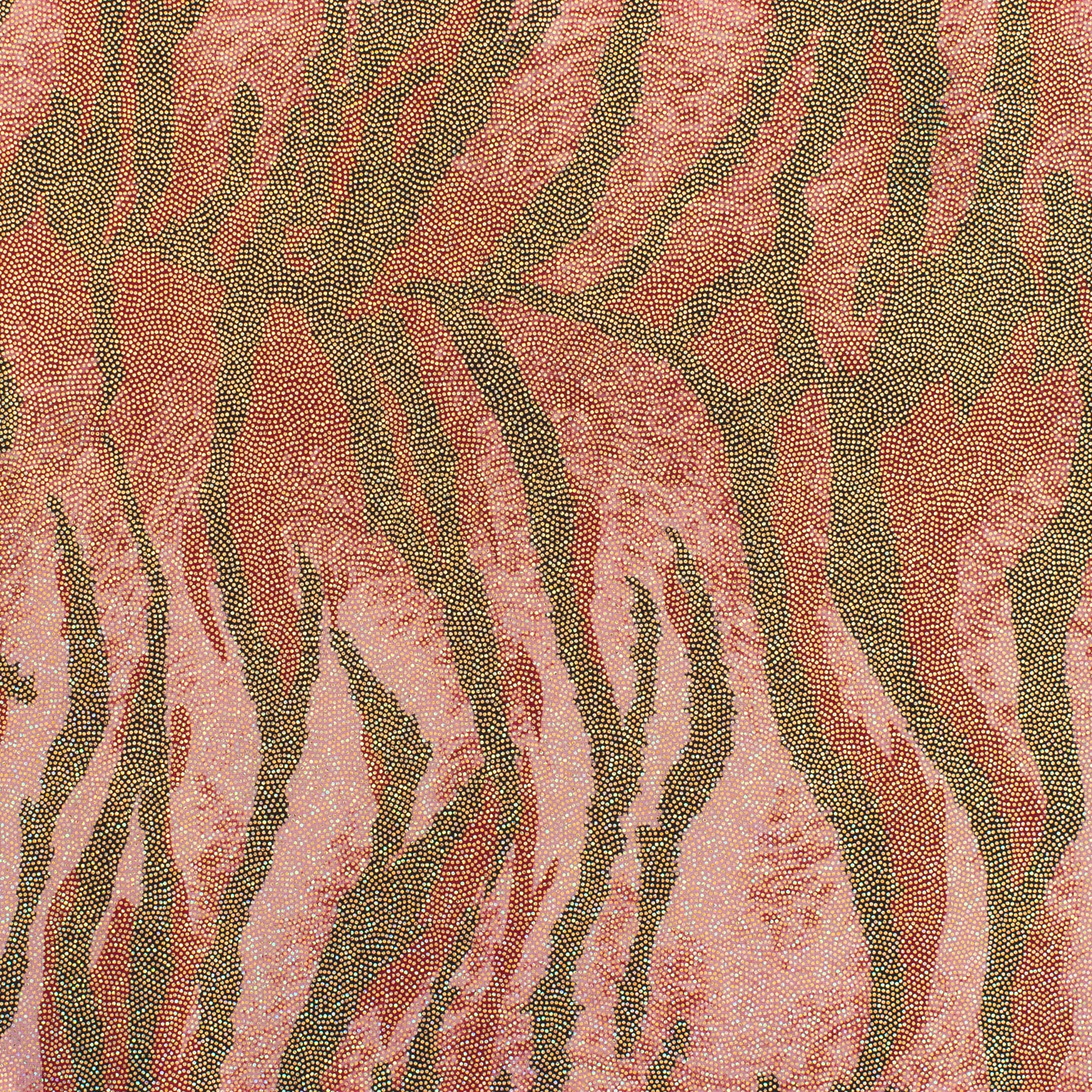 Zebra Hologram 4 Way Stretch Polyester Spandex Fabric | Spandex Palace Red Hologram