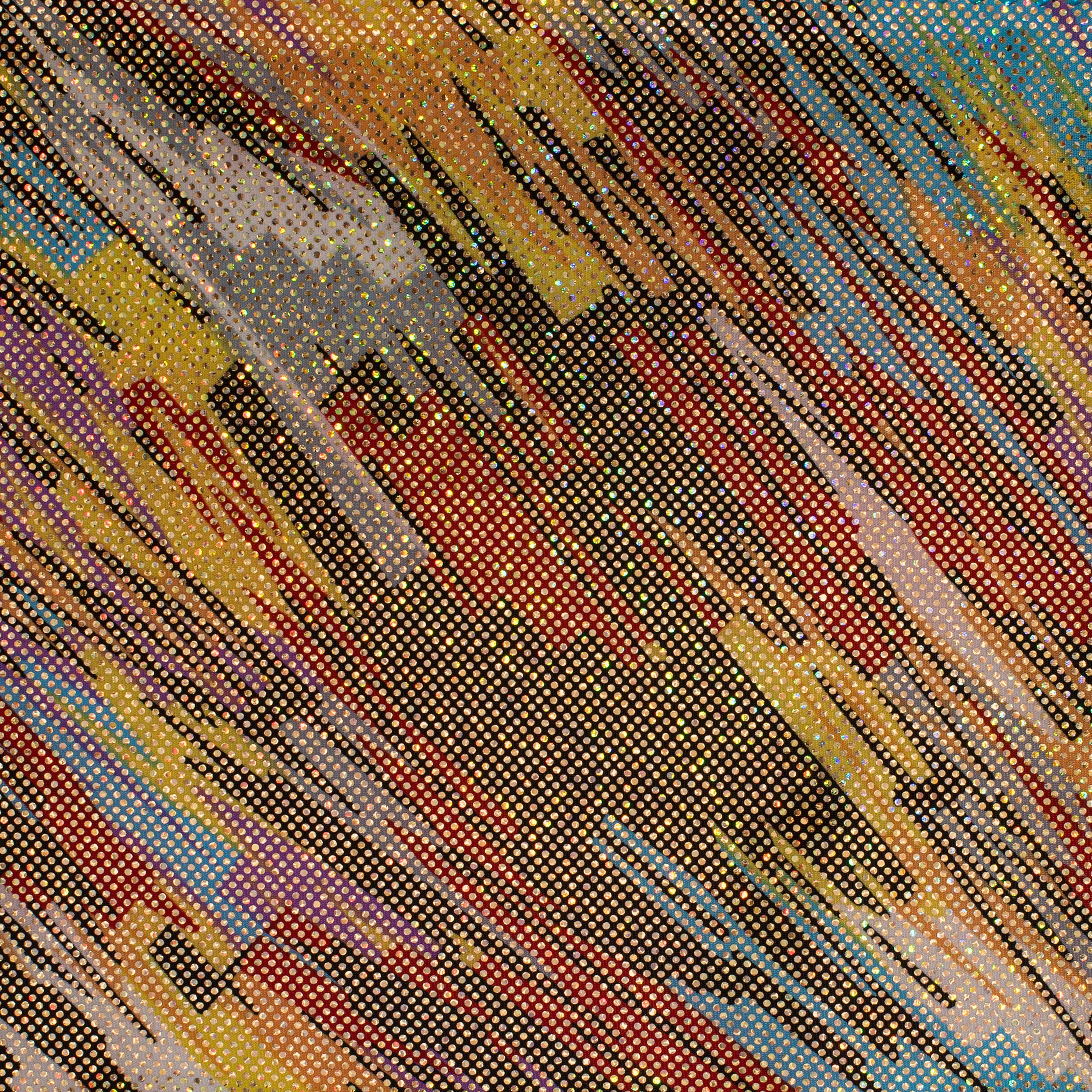 Hologram Nylon Spandex Fabric with Swing Swing Design | Spandex Palace  Yellow Purple